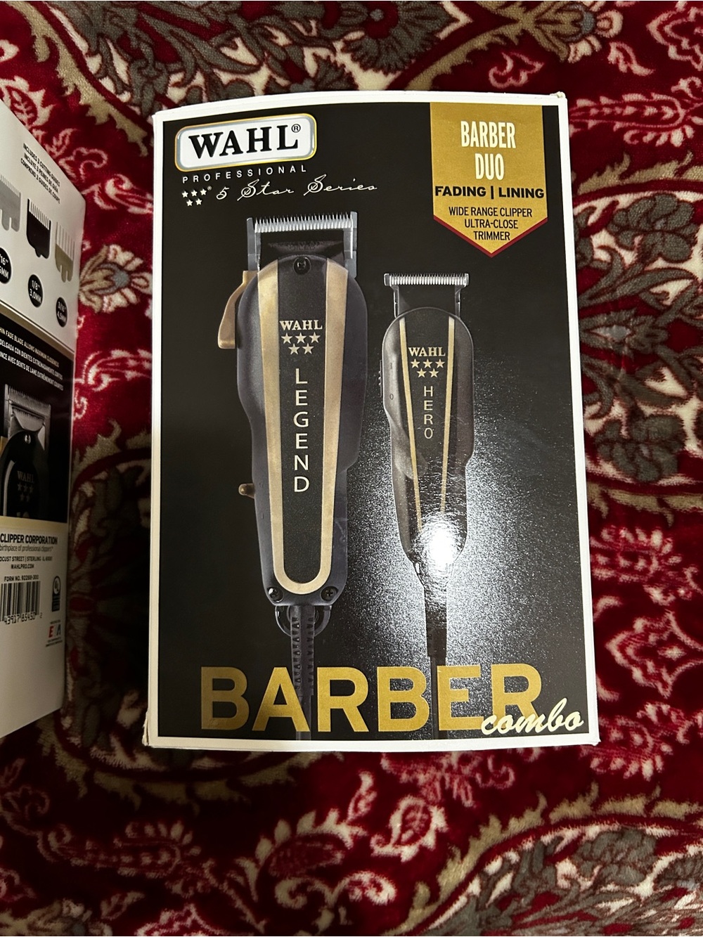 Wahl Barber Combo Clipper & Trimmer in Black and Gold